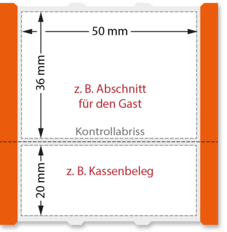 Wertmarke mit Kontrollabriss