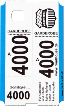 Vorschlag 1, Garderobentickets